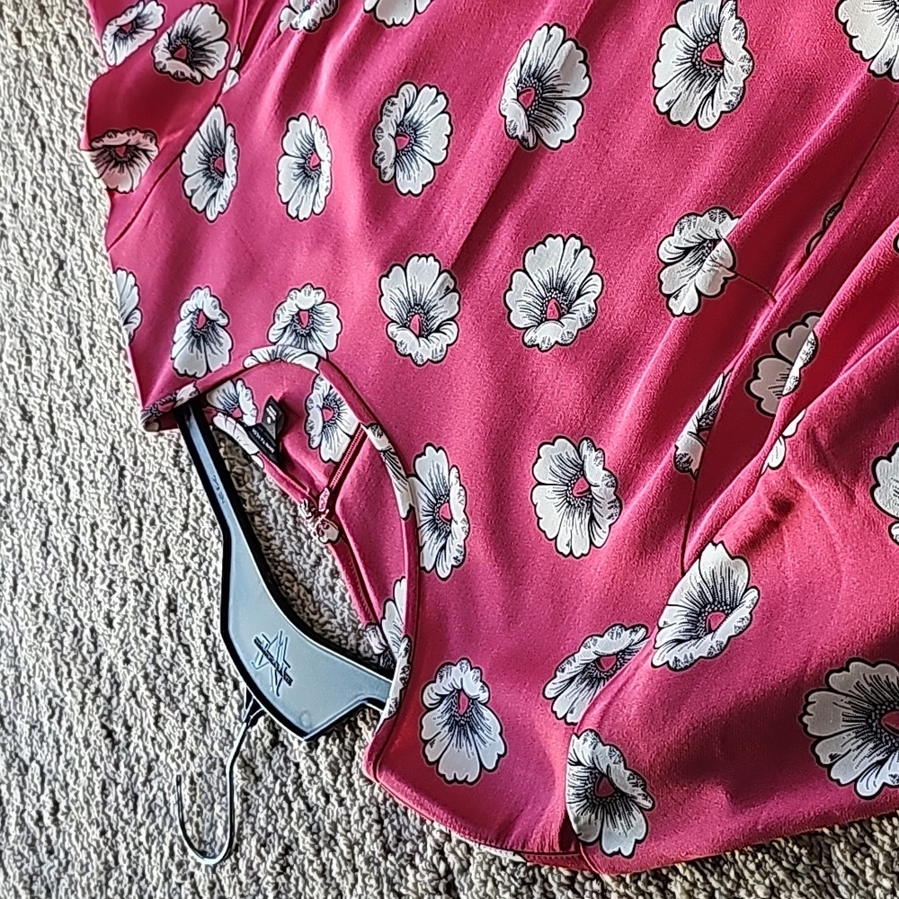 Hot Pink floral dress Ann Taylor size 8